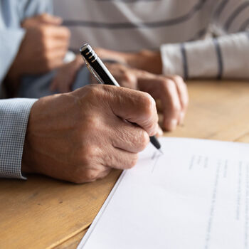 signing papers